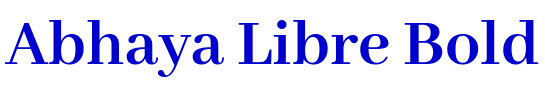 Abhaya Libre Bold フォント